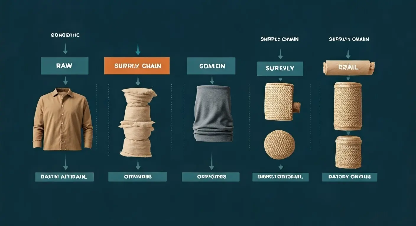 Garment journey from raw material to retail